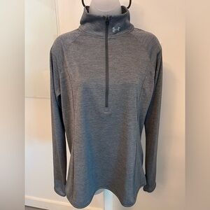 NEW NWOT Under Armour Heatgear Long
Sleeve 3/4 Zip, Size Large in Gray & Black